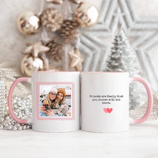 Modern rose Best Friends Bestie Photo Mug