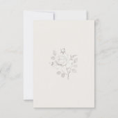Modern Rose Botanical Wedding RSVP Kaartje (Achterkant)