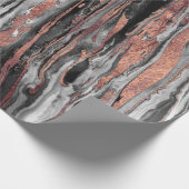 Modern rose gold abstract marbleized paint cadeaupapier (Hoek)