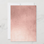 Modern Rose Gold Graduation Invitation Kaart (Achterkant)