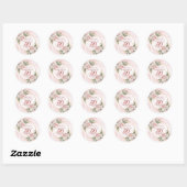 Modern Rose Gold Greenery 50th Birthday Stickers (Feuille)