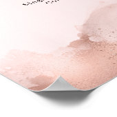 Modern Roségold Waterverf Pricelist Poster (Hoek)