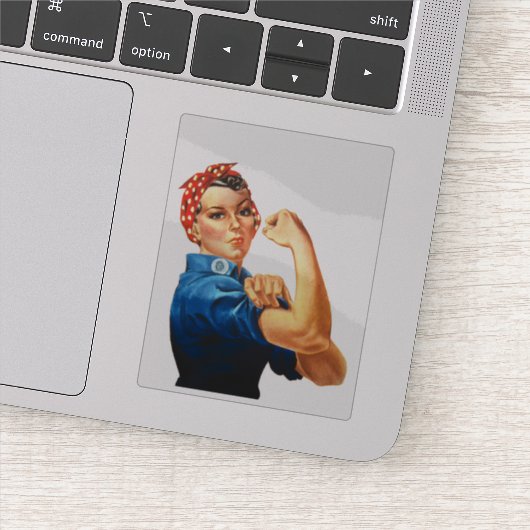 Modern Rosie de Riveter Sticker (Detail)