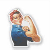 Modern Rosie de Riveter Sticker (Voorkant)