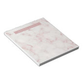 Modern Rosy Goud Marmer Notitieblok (Schuin)