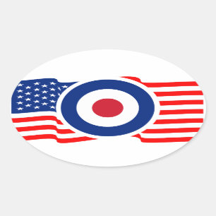 Modern Roundel Target Mods USA Target Scooter Ovale Sticker