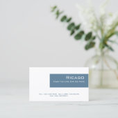 Modern Royal Blue en White Visitekaartje (Staand voorkant)