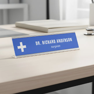 Modern Royal Blue Medical Officer Bureau Naambordje
