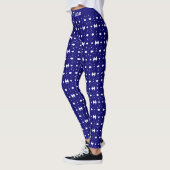 Modern Royal Blue & White Leggings (Links)