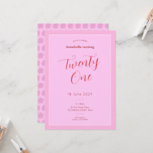 Modern Roze 21st Kaart