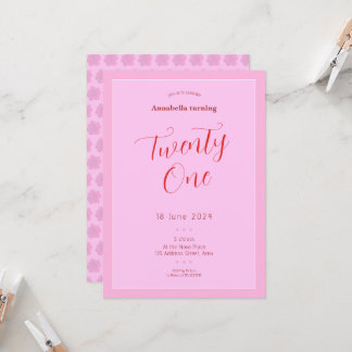 Modern Roze 21st Kaart