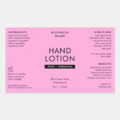 Modern Roze 4 OZ Cosmetische Fles Wrapper Label (Voorkant)