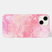 Modern roze Abstract aangepast Case-Mate iPhone Case (Achterkant (horizontaal))