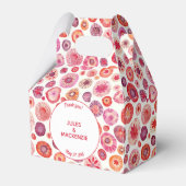 Modern Roze Abstract Bruiloft Bedankdoosjes (Voorkant Zijde)