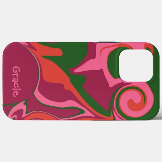Modern Roze Abstract Trendy Stijlvol Case-Mate iPhone Case (Achterkant (horizontaal))