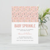 Modern roze Baby Sprinkle Pattern Kaart (Staand voorkant)