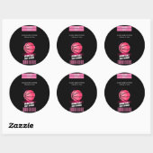 Modern Roze Basketbal Ticket Ball Baby shower Ronde Sticker (Vel)