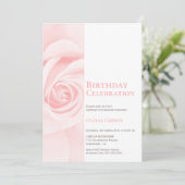 Modern Roze Birthday Party Kaart (Staand voorkant)
