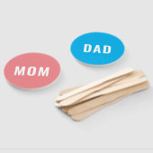 Modern Roze Blauw Baby shower Spel Hand Fan: Mam o Handwaaier (Niet-gemonteerd)