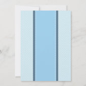 Modern Roze Blauw Jongen Baby shower Kaart (Achterkant)