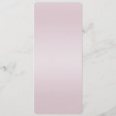 Modern roze bloemen bruiloft menu (Achterkant)