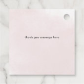 Modern Roze Blush Bloemen Meisje Baby shower Bedankjes Labels (Achterkant)