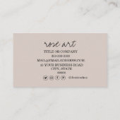 Modern Roze Blush Floral Visitekaartje (Achterkant)
