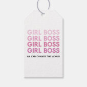 Modern Roze Boss Best Girly Gift Cadeaulabel (Voorkant)