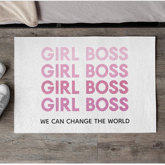 Modern Roze Boss Best Girly Gift Deurmat