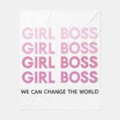 Modern Roze Boss Best Girly Gift Fleece Deken (Voorkant)