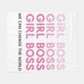 Modern Roze Boss Best Girly Gift Fleece Deken (Voorkant (Horizontaal))