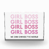 Modern Roze Boss Best Girly Gift Fotoblokken (Voorkant)