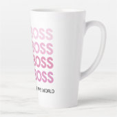 Modern Roze Boss Best Girly Gift Latte Mok (Rechts)