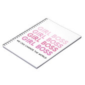 Modern Roze Boss Best Girly Gift Notitieboek (Linkerzijde)