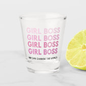 Modern Roze Boss Best Girly Gift Shot Glas (Voorkant)