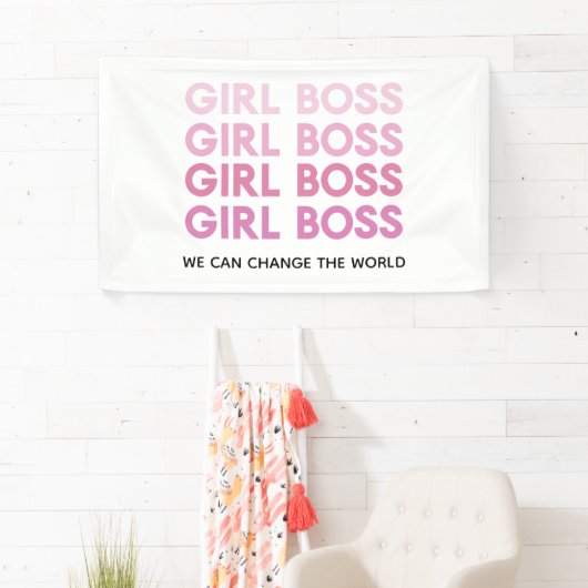 Modern Roze Boss Best Girly Gift Spandoek (Insitu)