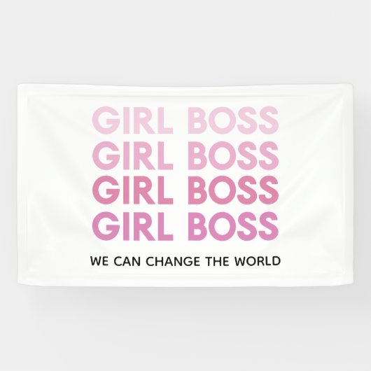 Modern Roze Boss Best Girly Gift Spandoek (Horizontaal)