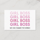 Modern Roze Boss Best Girly Gift Visitekaartje (Voorkant)