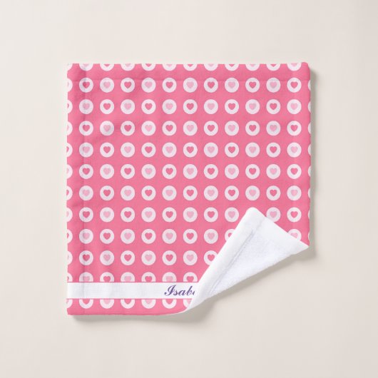 Modern Roze Collectie van de Heart Love Bad Handdoek (Wasdoekje)