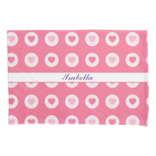 Modern Roze Collectie van de Heart Love Kussensloop (Voorkant)