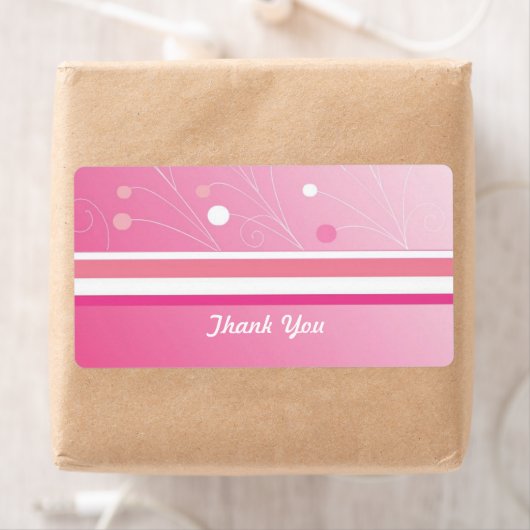 Modern Roze Dank u Etiket (Insitu)