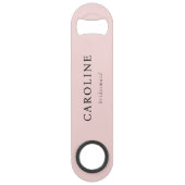 Modern roze elegante bruidsmeisje speed flessenopener (Voorkant)