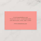 Modern Roze en Gold Visitekaartje (Achterkant)