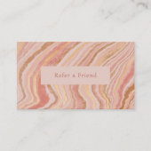 Modern roze en goud Abstract Elegant Aanbevelingskaartje (Voorkant)
