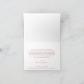 Modern roze en goud Abstract Elegant Bedankkaart (Binnen)