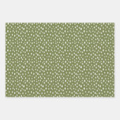 Modern roze en groen kerstinpakpapier inpakpapier vel (Voorkant 2)