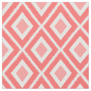 Modern roze en koraal Ikat patroon Stof