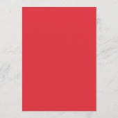 Modern Roze en Rode Golvende Lijst Bruiloft Menu (Achterkant)