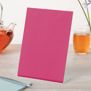 Modern roze evenementen welkomstbord reclamebord met voetstuk