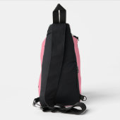 Modern roze flamingo Geometric Girly Chic Pattern Sling Bag (Achterkant)